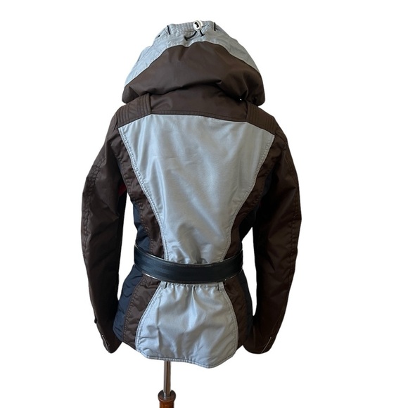 HELL IS FOR HEROES SKI JACKET BELTED AZTEC HOOD POCKETS FULL ZIP SNAP FRONT 42-6 - Picture 4 of 11